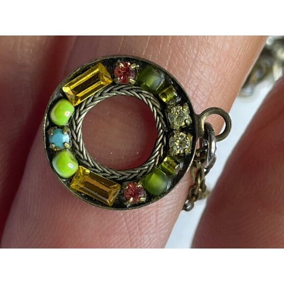 Signed Firefly Multicolor Pendant Necklace - Picture 3 of 6
